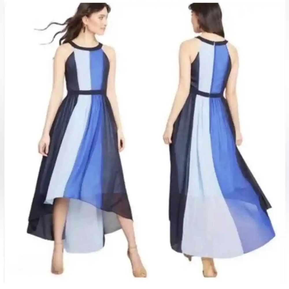 ModCloth Peachy Queen High-Low Blue Dress Mod Maxi Women’s Sz Small NEW